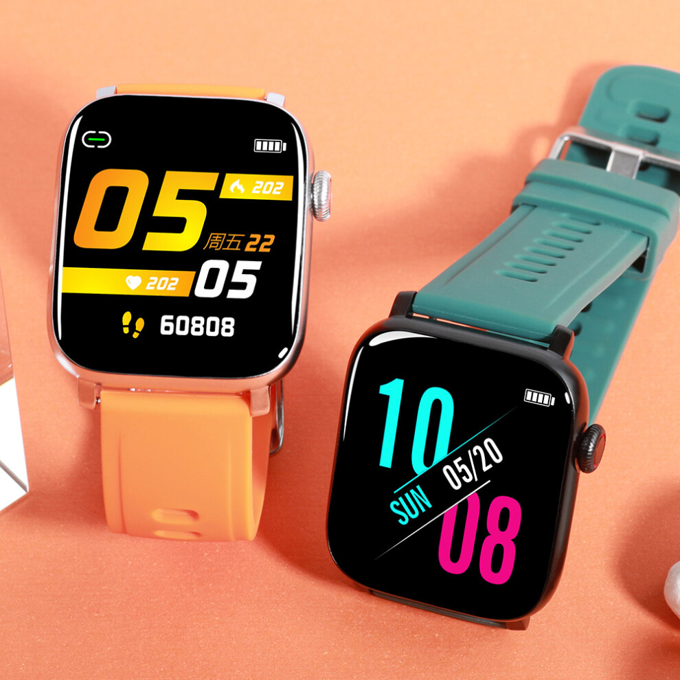 Bakeey Se02 1.54Inch Big Full Touch Screen Hr Blood Pressure Oxygen Monitor Weather Display Ip68 Waterproof Smart Watch 6900070644101