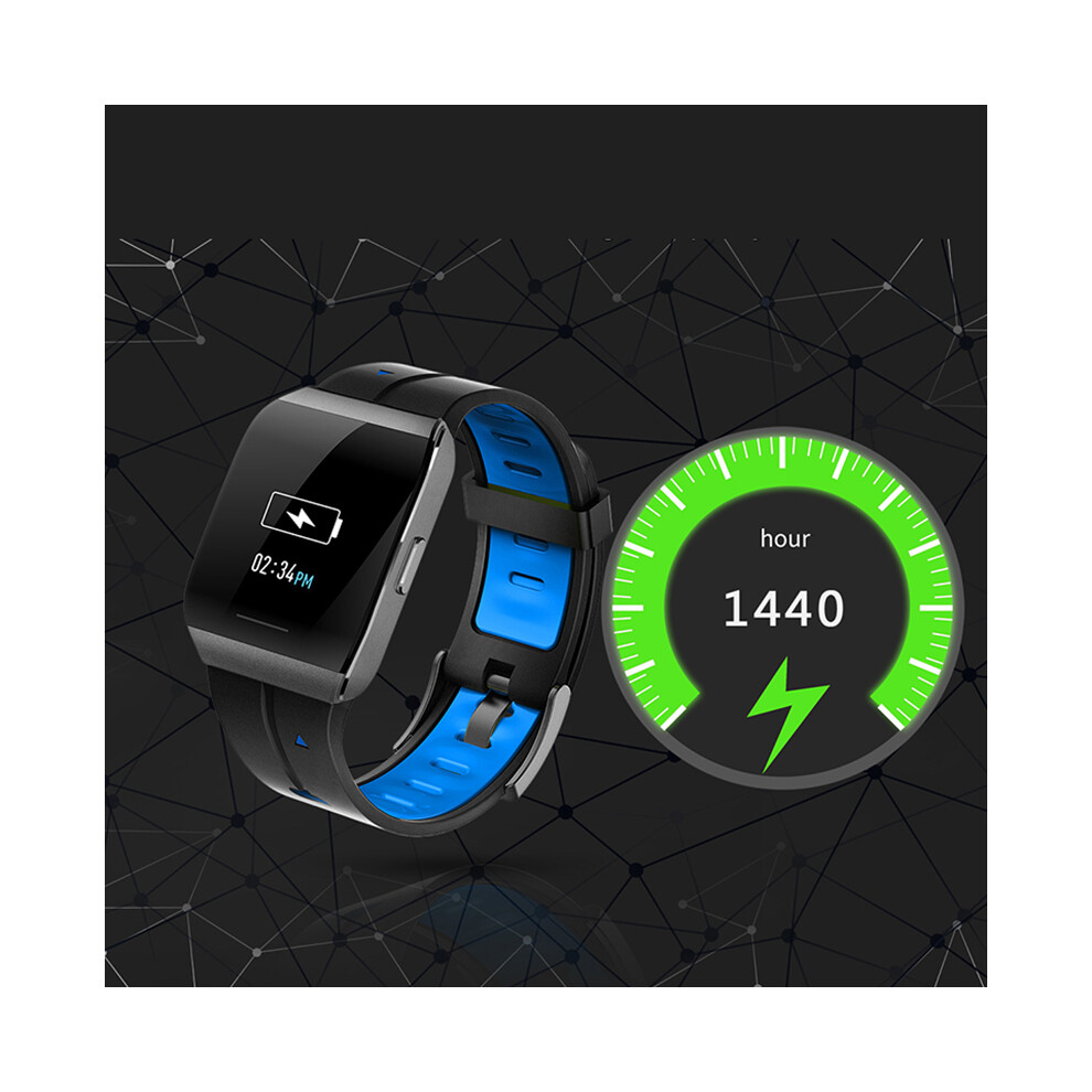 Xanes X1 1.3'' Color Touch Screen Ip68 Waterproof Smart Watch Stopwatch Fitness Sports Bracelet Red/Blue/Green 3345535995771