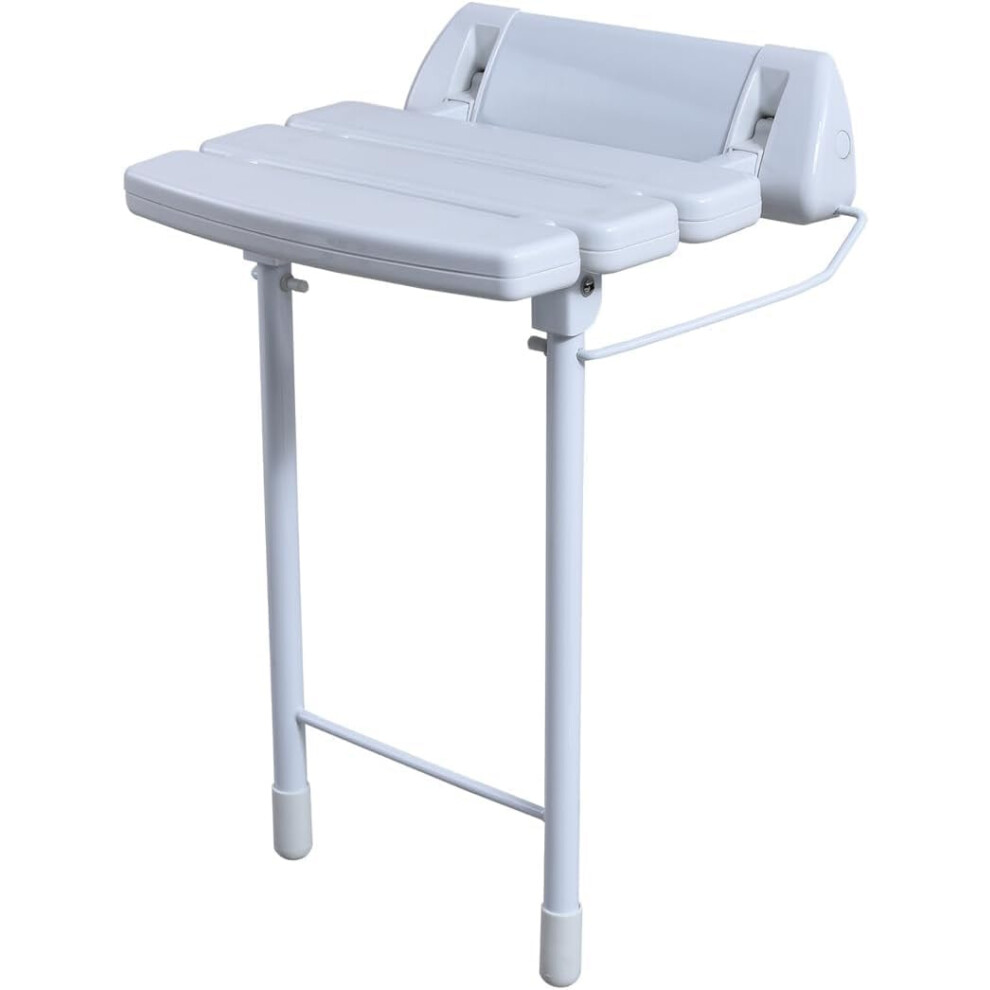Taps2Traps® Wall Mounted Fold Down Shower Seat With Legs