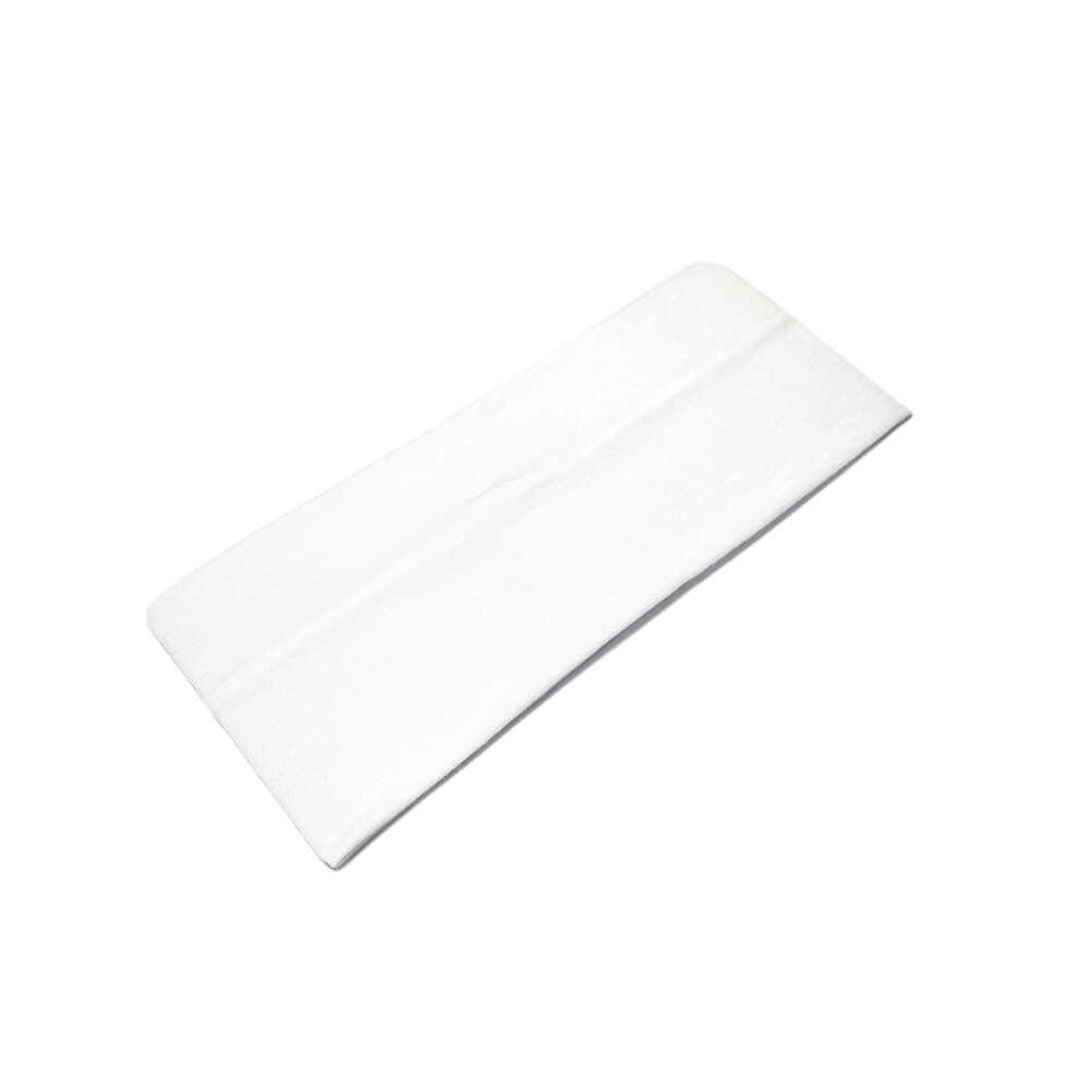 (White) 9cm Wide Headbands Soft Head Band Plain Stretchy Unisex Kylie headband Bandeau Headbands for Women & Men Gym Yoga Hair Band