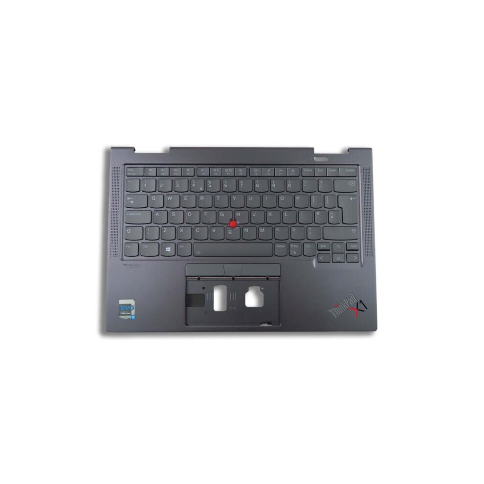 Lenovo Grey Palmrest With Uke Keyboard Assembly For Thinkpad X1 Yoga