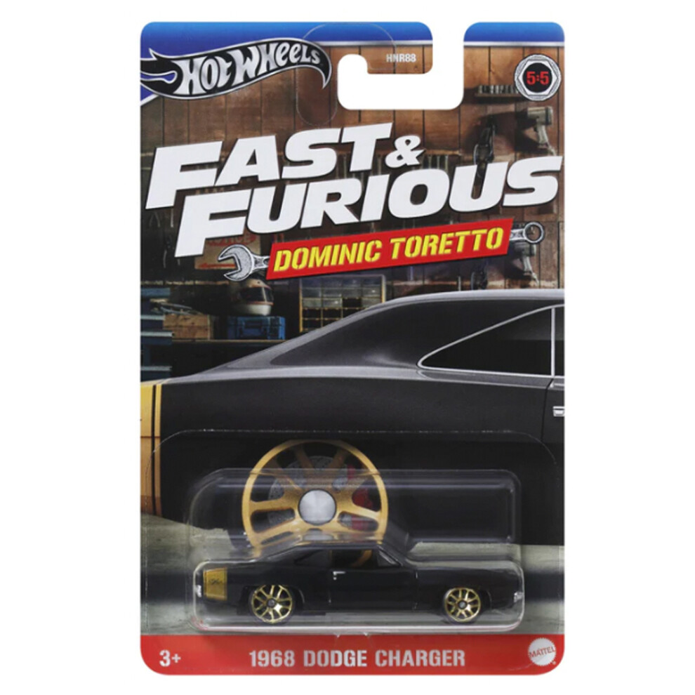 Hot Wheels Fast & Furious - Dominic Toretto: 1968 Dodge Charger HRW49 1:64 Car