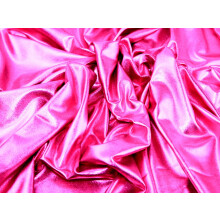 (Cerise Pink, 1/2 Meter) Shiny Metallic Lycra Fabric Foil Mirror Dancewear