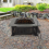Large Outdoor Fire Pit BBQ Table - Square Garden Log Burner with Grill 6