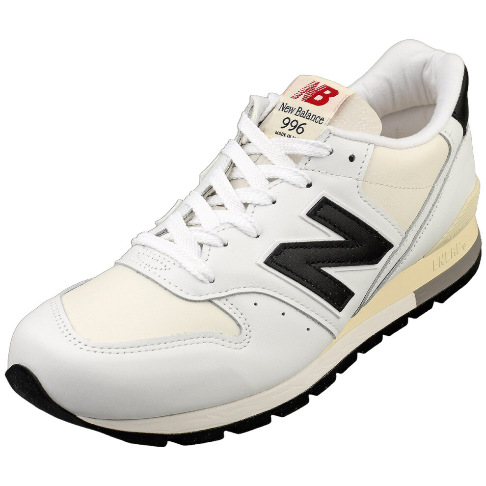 (8.5) New Balance 996 Made In Usa Mens Casual Trainers in White Black