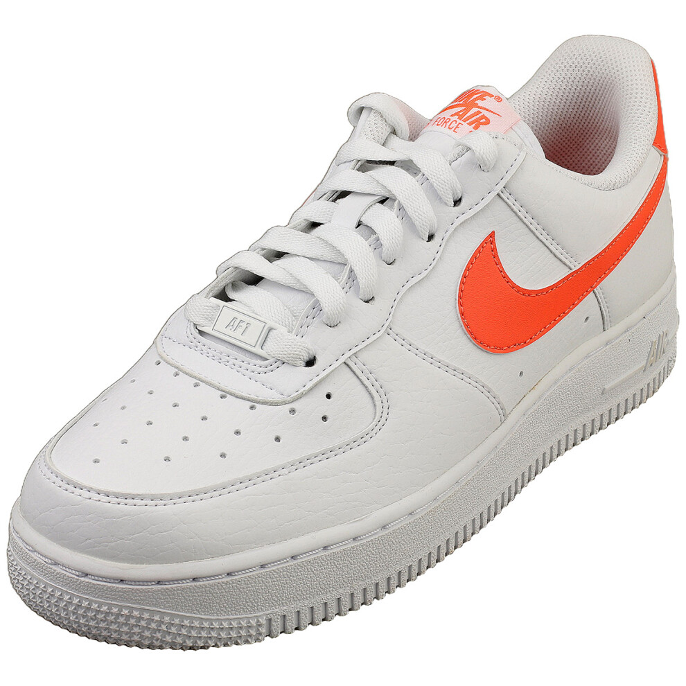 (4) Nike Air Force 1 07 Next Nature Womens Fashion Trainers in White Mango