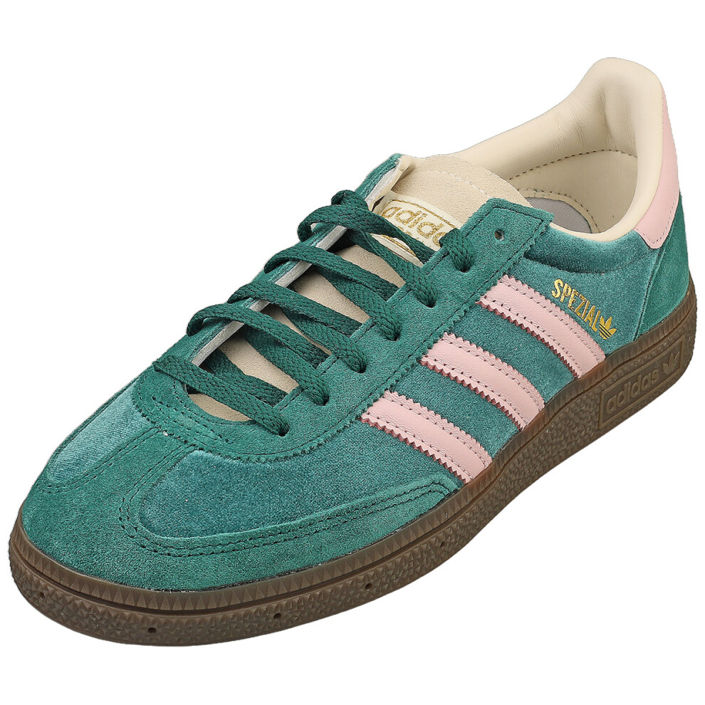 (4.5) adidas Handball Spezial Womens Fashion Trainers in Green Pink