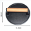 Burger Press 7Inch Round Cast Iron Smash Bacon Press Meat Steak with Wood Handle for Griddle, Sandwich, Nonstick Pan 6