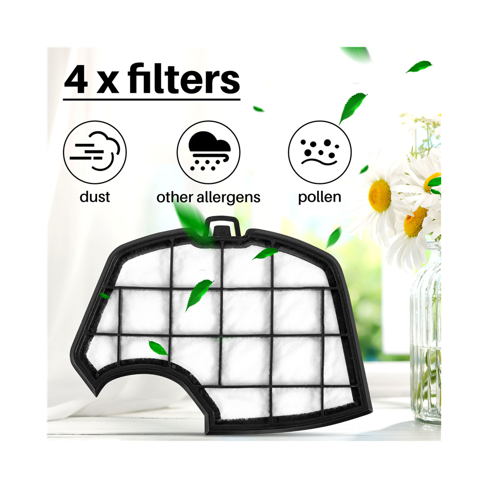 Melitt 4Pcs Motor Filter Replacement Protection Replacement Filter For Vacuum Cleaner For Vorwerk Kobold Vk140 Vk150