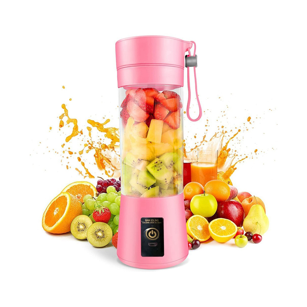 Portable Blender Mini Blender for Shakes and Smoothies Rechargeable USB 380Ml Traveling Fruit Juicer Cup with 6 Blades
