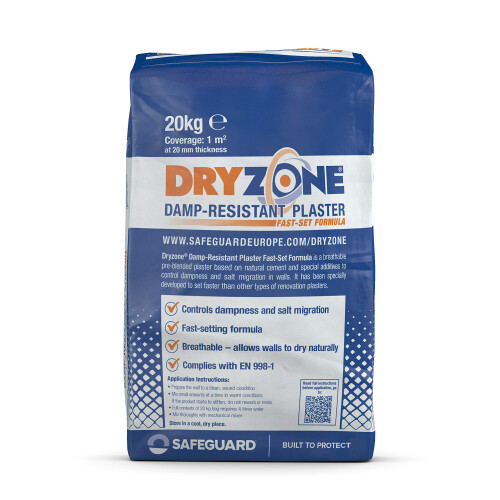 Dryzone Fast Set Renovation Plaster 20kg x 10