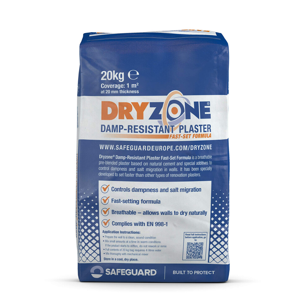 Dryzone Fast Set Renovation Plaster 20kg x 10