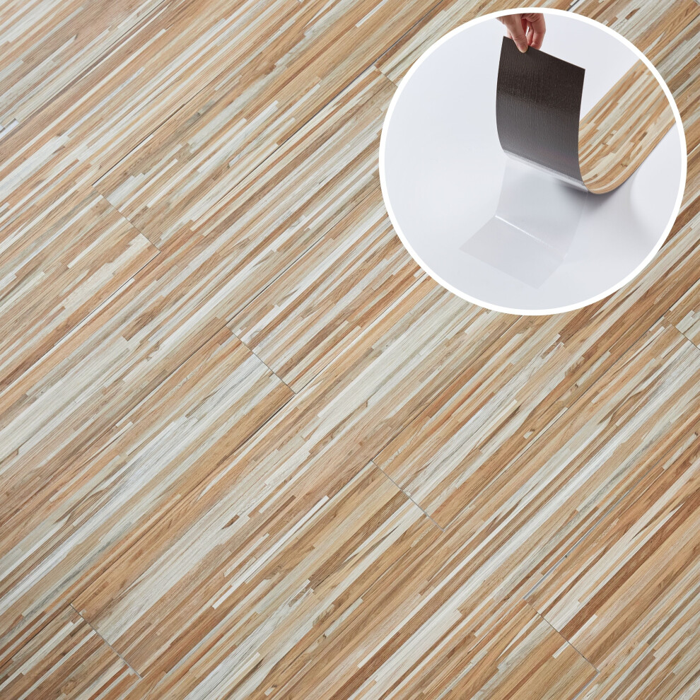 (Honeyline Grain, 30) Self Adhesive Floor Planks  - Vinyl Flooring Set Peel and Stick Floor Tiles 36x5.98in (91.4x15.2cm) - Vinyl Floor Tiles Wood Effect