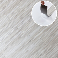 (Slatewood Flow, 7) Self Adhesive Floor Planks - Vinyl Flooring Set Peel and Stick Floor Tiles 36x5.98in (91.4x15.2cm) - Vinyl Floor Tiles Wood Effect