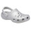 Crocs (Silver, 7 (Adults')) Crocs Classic Glitter Thermoplastic Atmosphere Clogs 8