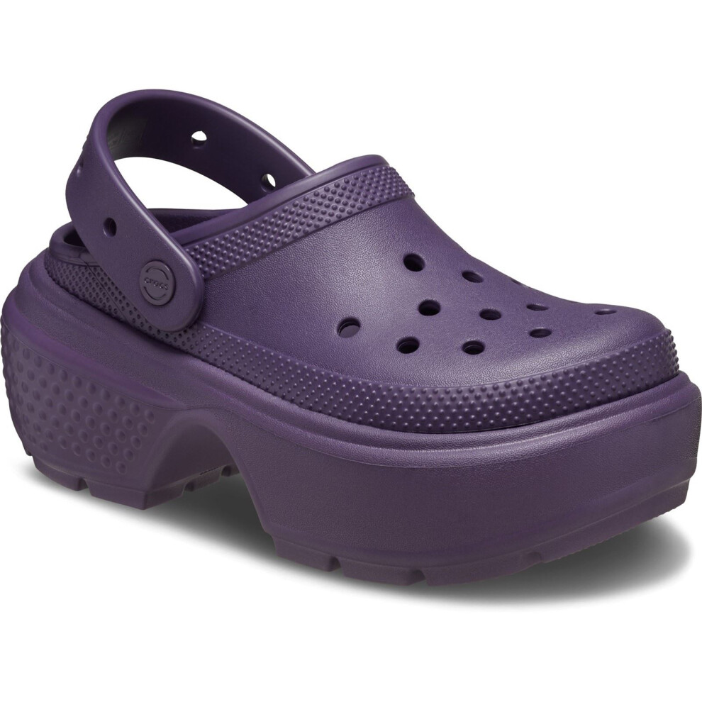 Crocs (Purple, 8 (Adults')) Stomp Clog Thermoplastic Dark Iris Clogs