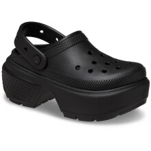(Black, 7 (Adults')) Crocs Stomp Clog Thermoplastic Black Clogs