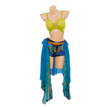 (S) Britney Spears Slave Costume Blue Dance Dress