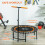 Homcom HOMCOM 40" Mini Trampoline, Rebounder Jumper w/ Adjustable Handle, Orange 4
