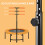 Homcom HOMCOM 40" Mini Trampoline, Rebounder Jumper w/ Adjustable Handle, Orange 3