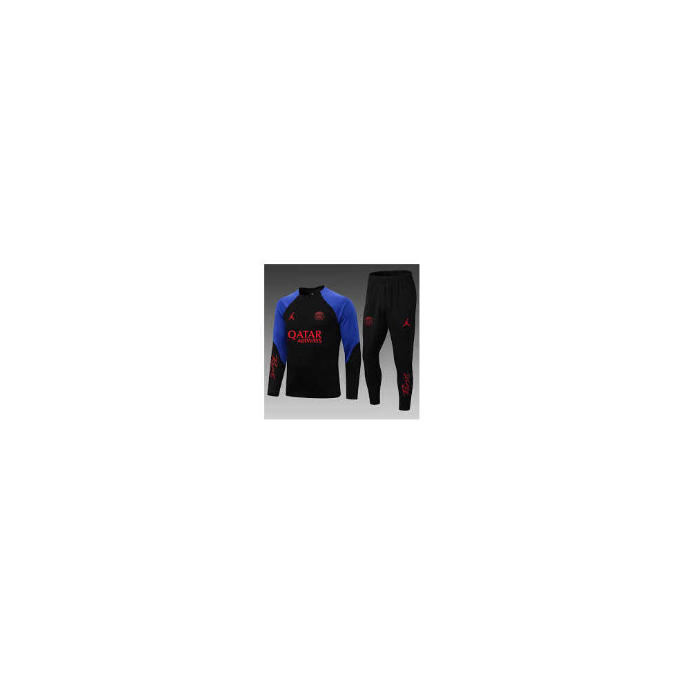 (Small Jordan Blue And Red Psg Tracksuit) PSG TRACKSUITS