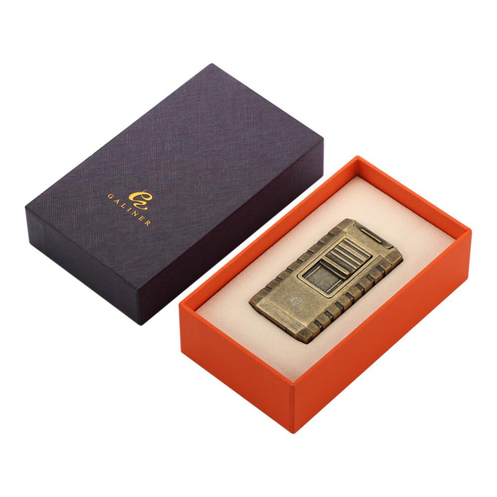 Yeuligo Bronze (Bronze) Windproof 3 Straight Cigar Lighter Creative Multifunctional Point Moxibustion Cigarette Lighter Metal Gas Lighter Wholesale