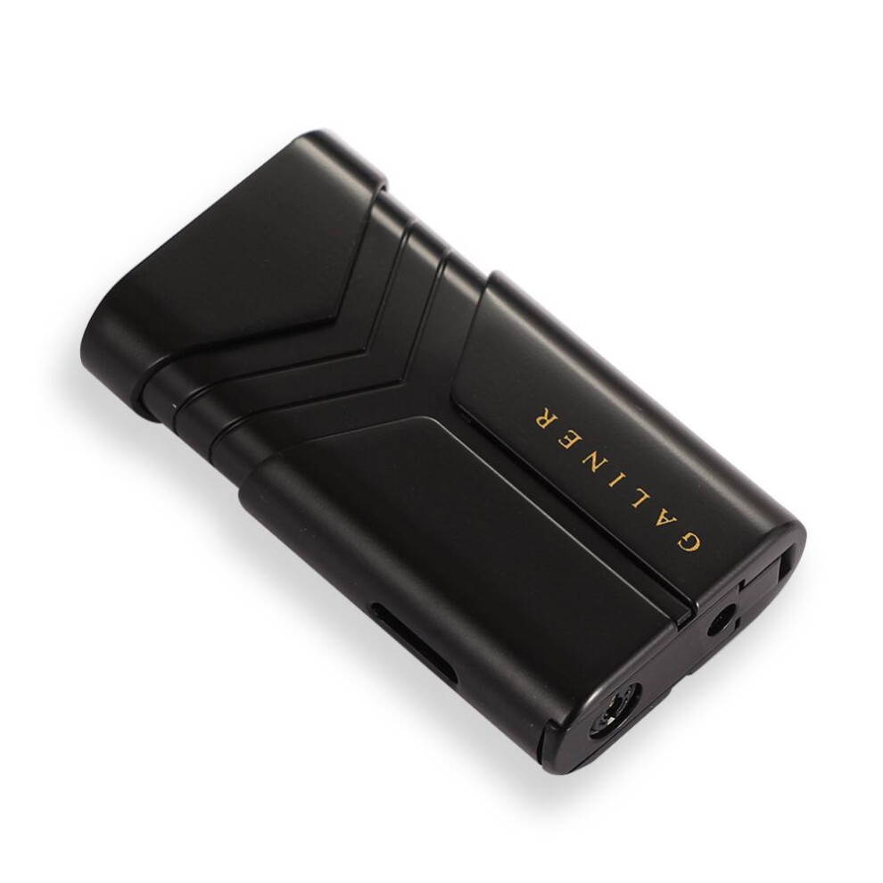 Yeuligo Black (Black) Galiner Cigar Lighter Double Flame Direct Windproof Lighter Portable High-Grade Inflatable Igniter Gas