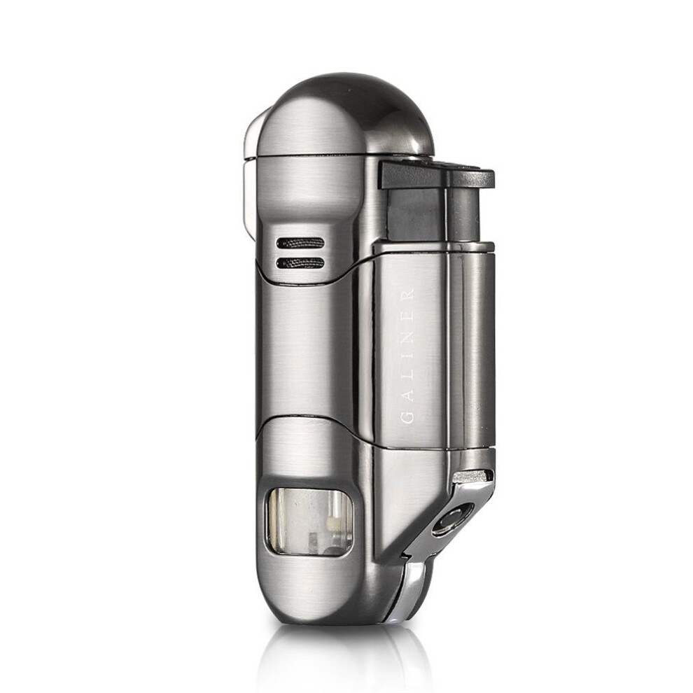 Yeuligo Black (Black) Cigar Lighter High-End Portable Direct Windproof Inflatable With Perforated Cigar Igniter Personality Lighter Wholesale