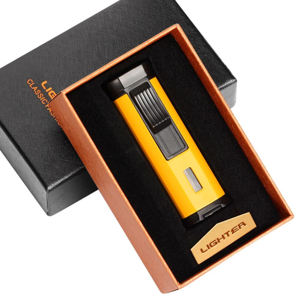 Yeuligo Yellow (Yellow) Cigar Lighter Creative Personality Portable Windproof Inflatable Lighter Men's Cigar Lighter Wholesale