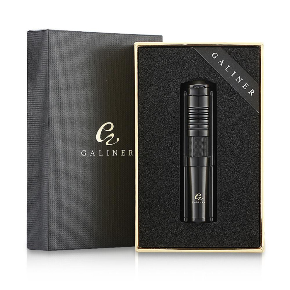 Yeuligo Black ( [Galiner Logo]) Special Cigar Lighter Windproof Single Fire Cigarette Lighter Creative Compact Metal Inflatable Lighter Wholesale Outdoor Home