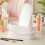 Living And Home (White) Portable Vanity Travel Makeup Box with LED Mirror 3