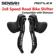 (REFLEX 2x8s Black) Sensah Road Bike Shifters Sti 2x7 2x8 2x9 2x10 2x11speed Lever Brake Bicycle Derailleur Compatible For Shimano Claris Sora 105