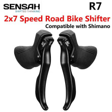 (R7 2x7 Speed) Sensah Road Bike Shifters Sti 2x7 2x8 2x9 2x10 2x11speed Lever Brake Bicycle Derailleur Compatible For Shimano Claris Sora 105