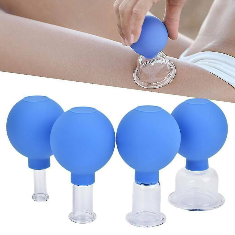 4 Pieces Of Cupping Glass Cupping Glass Set With Suction Ball Cupping Vacuum Cupping Glass