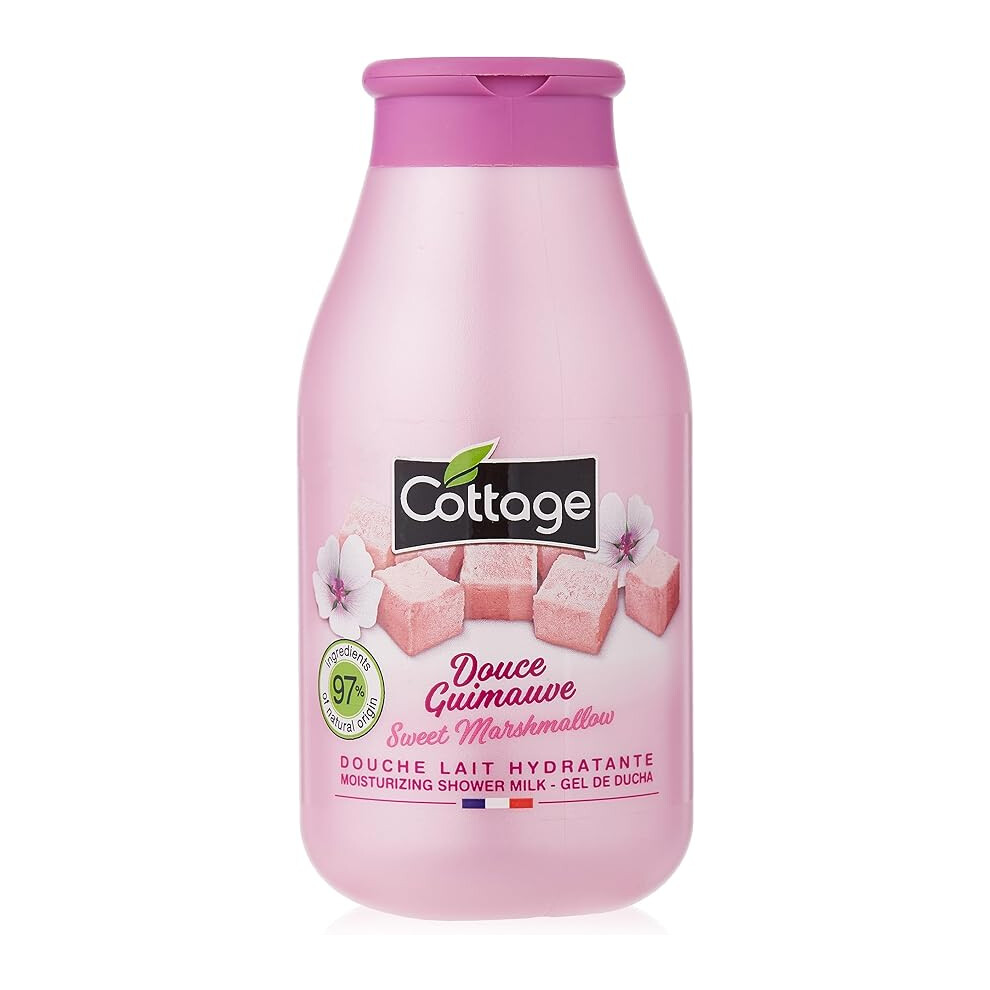 Cottage Sweet Marshmallow Moisturizing Shower Milk 250ml | Hydrating Body Wash |Softening Bath Milk for Dry Skin |Nourishing Shower Gel