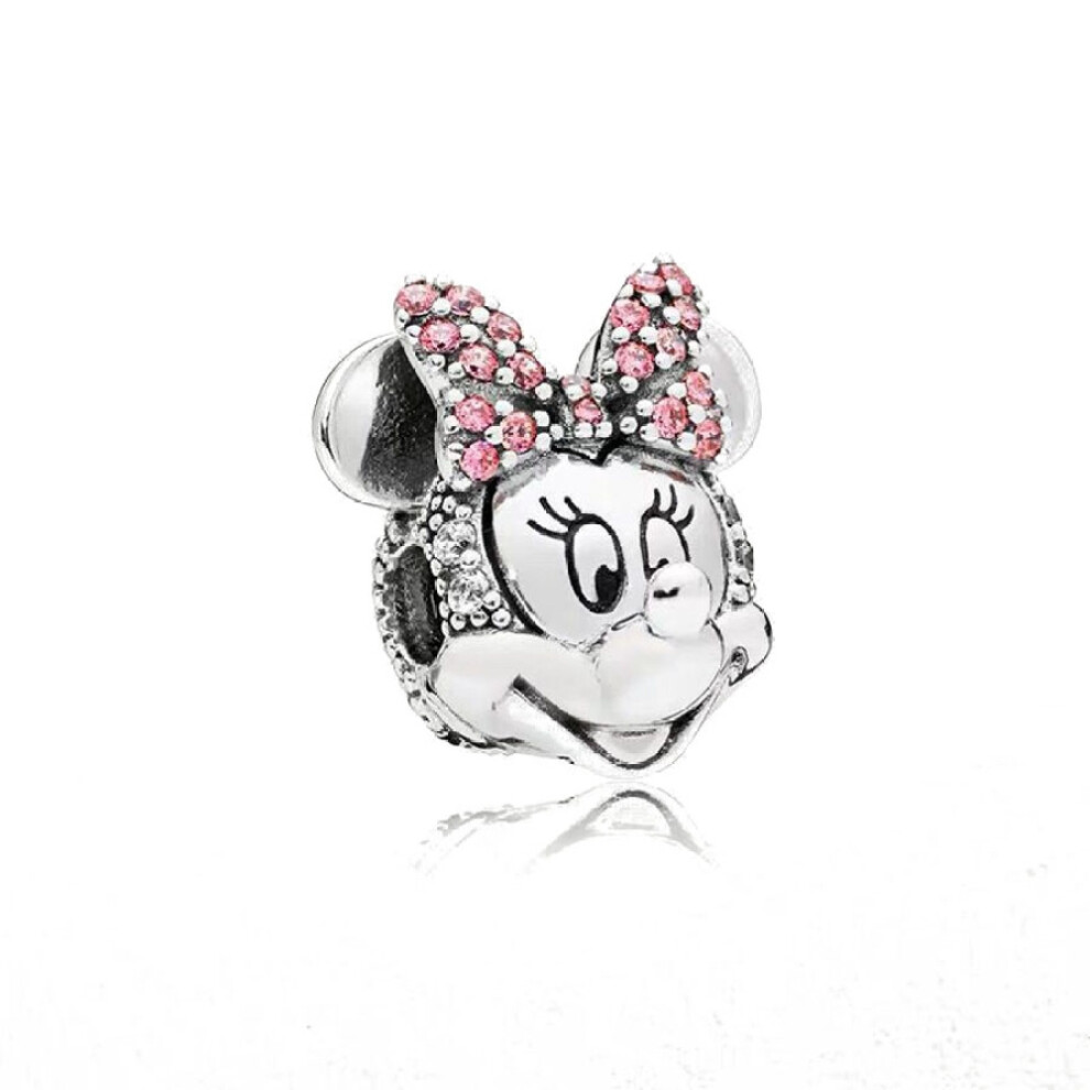 (F148) New Disney Mickey Minnie Clip Glazed glaze Charms Beads For Original Pandora 925 sterling silver Bracelet Necklace DIY Jewelry