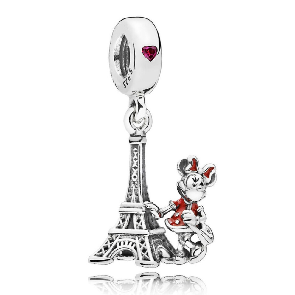 (F002) New Disney Mickey Minnie Clip Glazed glaze Charms Beads For Original Pandora 925 sterling silver Bracelet Necklace DIY Jewelry