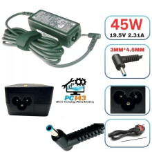 GENUINE HP LAPTOP CHARGER BLUE TIP 19.5V - 2.31A 45W WITH POWER LEAD - Refurbished