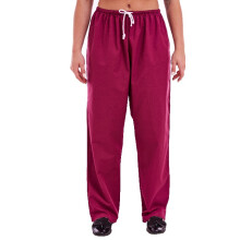 (Burgundy, 3XL) Unisex Medical Scrub Trouser