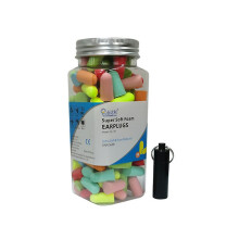 (colorful) Super Soft Foam Earplugs Pu Noise Cancelling Earplugs For All People 120pcs(blue)