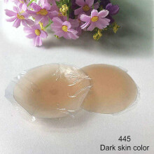 (8cm, Dark skin) Sexy Women Adhesive Silicone Bra Opaque Waterproof Pasties Silicon Nipple Coverpopular