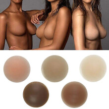 (8cm, Light skin color) Sexy Women Adhesive Silicone Bra Opaque Waterproof Pasties Silicon Nipple Coverpopular