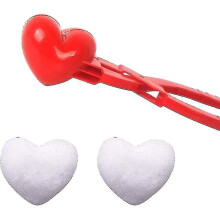 4 Pack Snowball Tongs, Winter Snowball Maker Toy, Snowball Press, Snowball Tongs Heart Shaped Snowballs, Perfect Outdoor Play Snow Toys for Kids