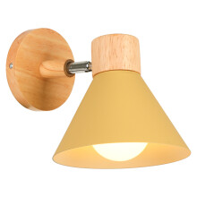 Retro Indoor Wall Light Metal Wall Lamp E27 Vintage Wall Sconce For Bedroom Living Room Bathroom (Yellow)
