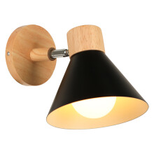 Retro Indoor Wall Light Metal Wall Lamp E27 Vintage Wall Sconce For Bedroom Living Room Bathroom (Black)