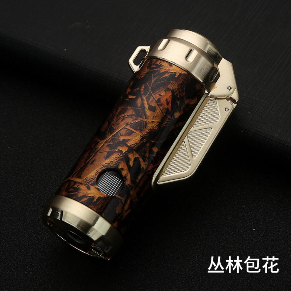 Yeuligo (Jungle) Windproof Gas Lighters Cigar Igniter Three-Fire Direct Burning Cigarette High-Fire Business Smoking Set Wholesale