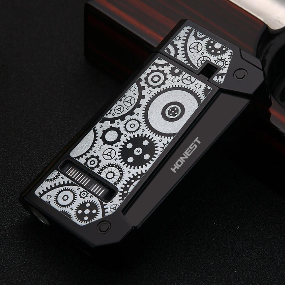 Yeuligo (Gear) Windproof Gas Lighters Cigar Igniter Metal Ignition Essential Cigarette Lighter Business Gift Wholesale Personality