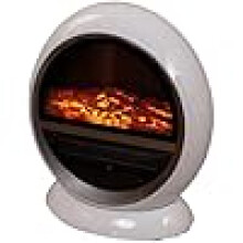 Marco Paul 1500W White Electric Fireplace Realistic LED Flame Effect Fan Heater Freestanding Indoor Plug In Space Heater for Livingroom House
