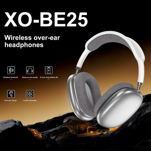 Over-Ear Wireless Bluetooth Headphones with Noise Cancelling Sliver 1