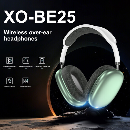Over-Ear Wireless Bluetooth Headphones with Noise Cancelling Green 1